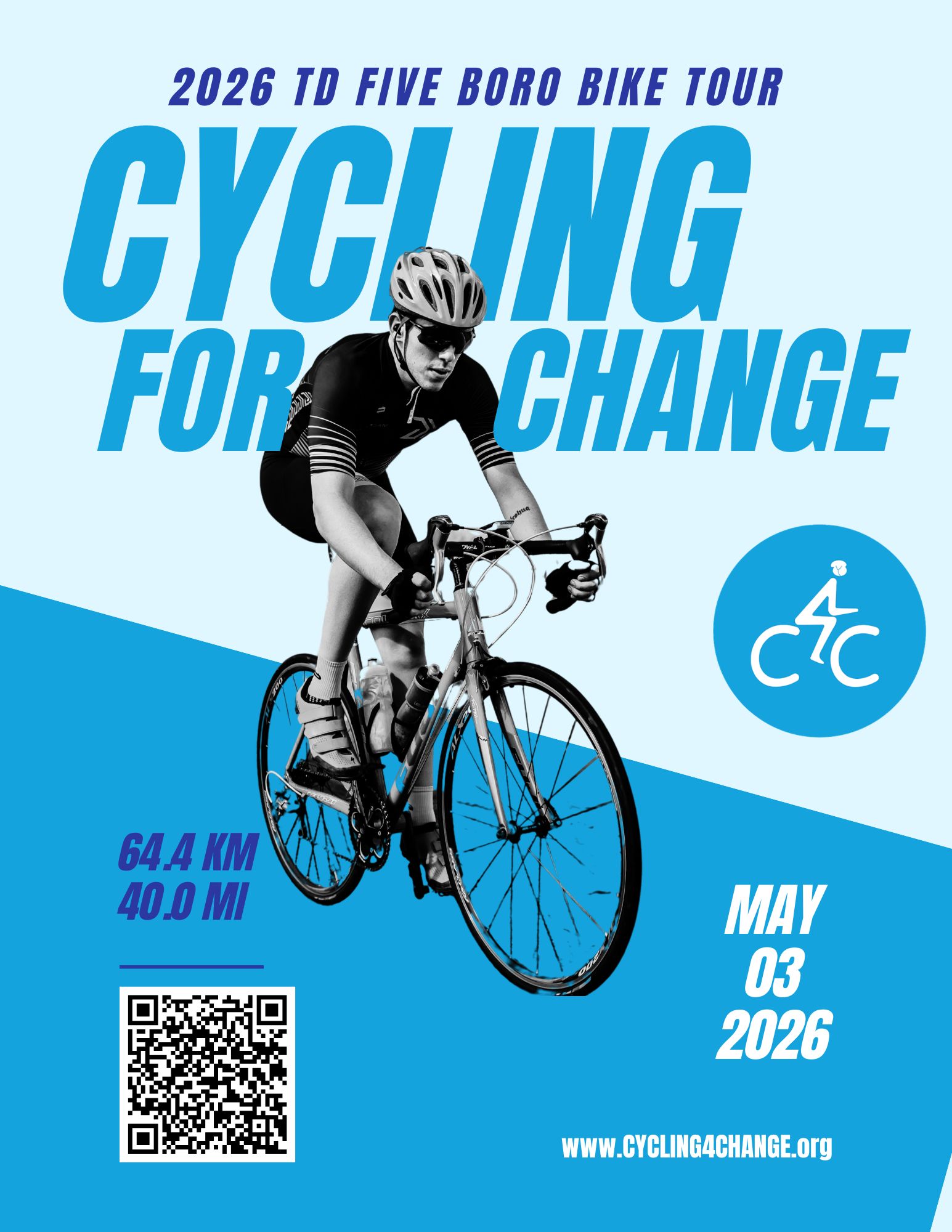 C4C 5 Boro Bike Tour event flyer