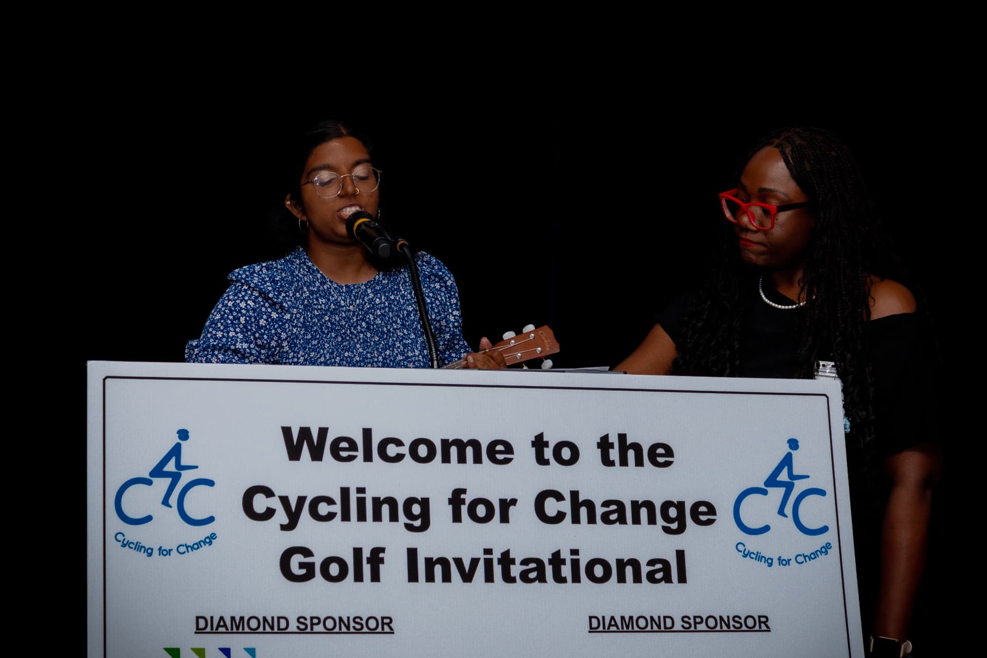 Speakers performing at the Golf Invitational program